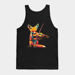 Fennec Fox Playing Violin Tank Top